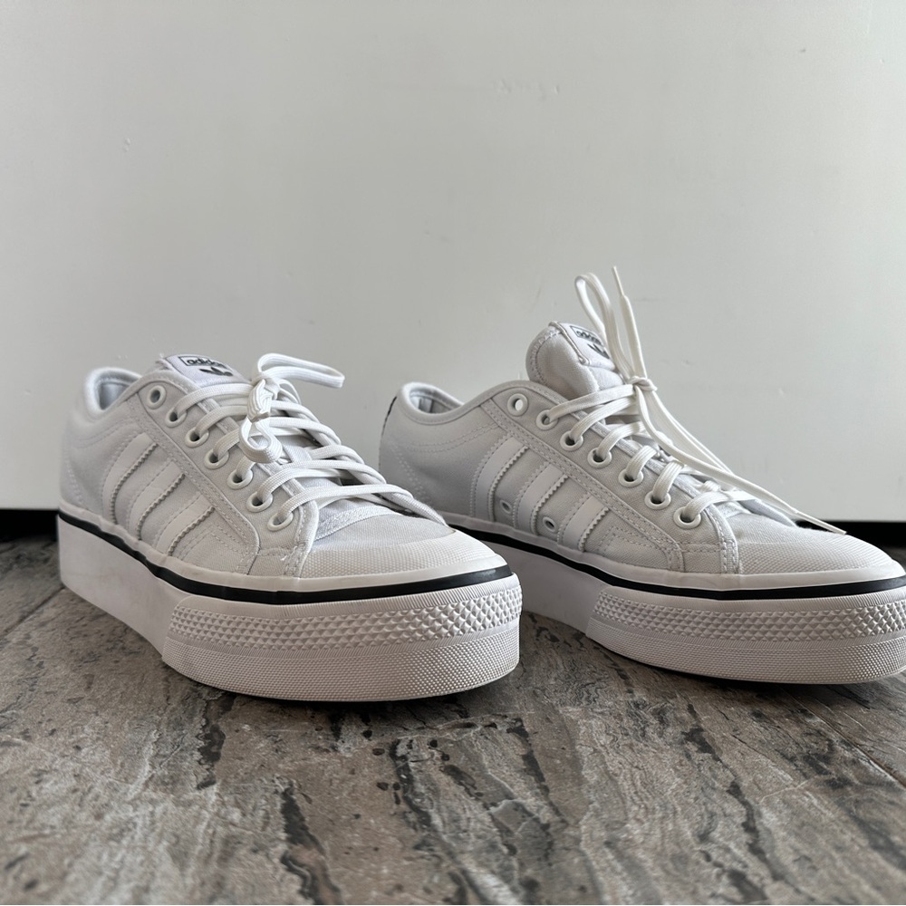 adidas White Platform Sneakers - Picture 2 of 4